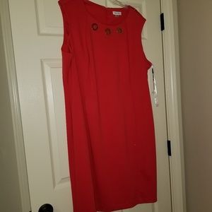 New Red/Orange Dress. Can Be Dressed Up Or Worn Ca